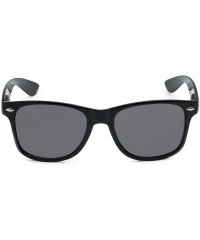 Oversized Classic 80's Vintage Style Sunglasses Polarized or Standard Lens - Black Classic- Smoke - CM18YXRAAIY $7.13