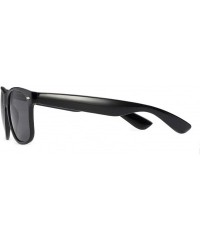 Oversized Classic 80's Vintage Style Sunglasses Polarized or Standard Lens - Black Classic- Smoke - CM18YXRAAIY $7.13