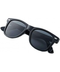 Oversized Classic 80's Vintage Style Sunglasses Polarized or Standard Lens - Black Classic- Smoke - CM18YXRAAIY $7.13