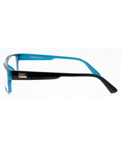 Square Unisex Retro Squared Celebrity Star Simple Clear Lens Fashion Glasses - 1836 Black/Blue - CV11T16JF5H $10.76