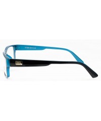 Square Unisex Retro Squared Celebrity Star Simple Clear Lens Fashion Glasses - 1836 Black/Blue - CV11T16JF5H $10.76