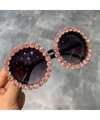 Goggle Fashion Luxury Round Sunglasses Women Vintage Oversized Rhinestone Sun Glasses Men Eyewear Oculos De Sol UV400 - CS198...