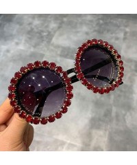 Goggle Fashion Luxury Round Sunglasses Women Vintage Oversized Rhinestone Sun Glasses Men Eyewear Oculos De Sol UV400 - CS198...