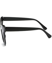 Rectangular Vintage Cat Eye Sunglasses Women's Plastic Frame UV400 - Gray Black - C718N78C8Q7 $18.42