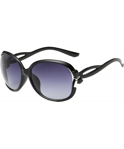 Oversized LerBen Womens Ladies Designer Large Hollow Out UV400 Sunglasses - Black - CX11XF1J81P $19.71