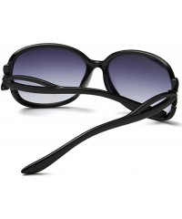 Oversized LerBen Womens Ladies Designer Large Hollow Out UV400 Sunglasses - Black - CX11XF1J81P $19.20