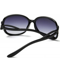 Oversized LerBen Womens Ladies Designer Large Hollow Out UV400 Sunglasses - Black - CX11XF1J81P $8.96