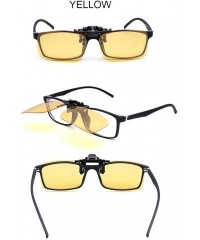 Rectangular Clip on Flip up Polarized Frameless Rectangle lens Sunglasses UV400 Anti Glare Night Vision Glasses for Driving -...