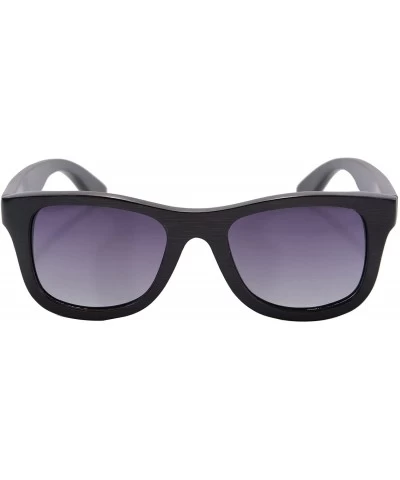 Wayfarer Polarized Bamboo Wood Sunglasses UV400 Protection-TY6016/6026 - Bamboo Black - C418I5L2DMX $59.71