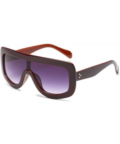 Rectangular Women Fashion Sunglasses Double Triangular Ocean Slice Sunglasses With Case UV400 Protection - CH18X7TXLI0 $41.73