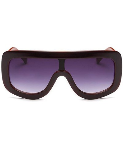 Rectangular Women Fashion Sunglasses Double Triangular Ocean Slice Sunglasses With Case UV400 Protection - CH18X7TXLI0 $25.04
