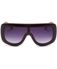 Rectangular Women Fashion Sunglasses Double Triangular Ocean Slice Sunglasses With Case UV400 Protection - CH18X7TXLI0 $25.04