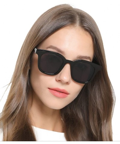 Sport Vintage Sunglasses Womens Mens Plastic Frame UV400 with Sunglasses Case U573 - Black - C218I68KH3U $13.47