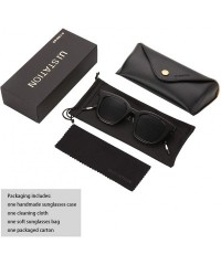 Sport Vintage Sunglasses Womens Mens Plastic Frame UV400 with Sunglasses Case U573 - Black - C218I68KH3U $24.69