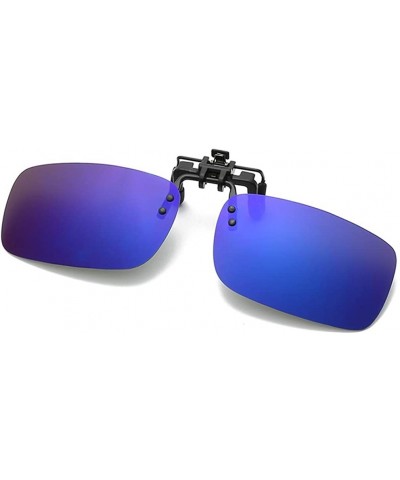 Rectangular Clip On Sunglasses Mens/Womens Flip-Up Polarised Sun Lenses For Driving/Fishing - Color2 - CB18OX4X2IQ $10.42
