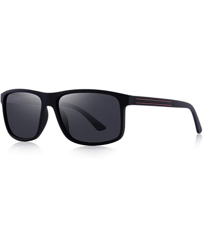 Sport DESIGN Men Classic Polarized Sunglasses TR90 Legs Outdoor C01 Matte Black - C04 Brown - CG18YLY2S09 $13.75
