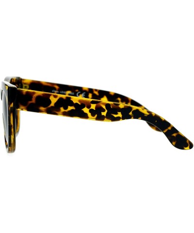 Square Impact Resistant Glass Lens Sunglasses Womens Fashion Square Frame - Tortoise (Green) - CJ1890ASKDA $8.36
