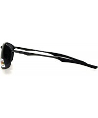 Sport Mens TAC Polarized Lens Rectangular Agent Metal Rim Sport Sunglasses - Gunmetal Black - CD18HGIZDWX $22.70