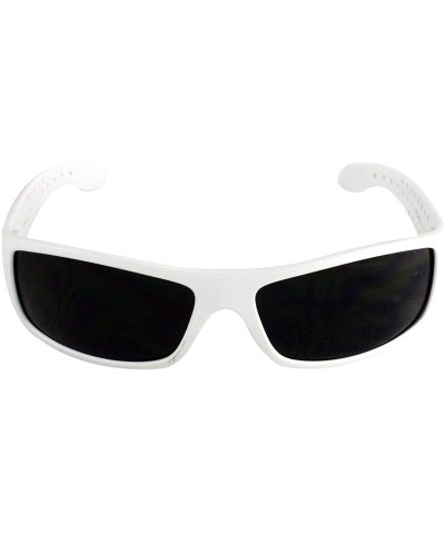 Round OG Men's Hardcore Gangster Shades Sunglasses 9003BLKSILVER - CZ115TJ9PWX $12.47