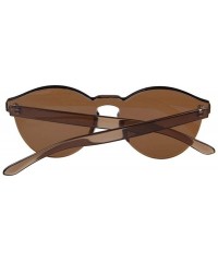 Oval New Fashion RimlVintage Round Mirror Sunglasses Women Luxury Brand Design Sun Glasses Men/women - C1 - CK197Y69RGE $14.19