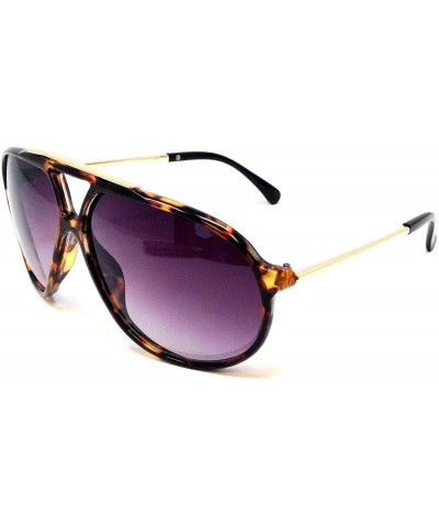 Aviator Scarface Retro Hip Hop Aviator Sunglasses - Tortoise & Gold - CT182T6EN96 $19.37