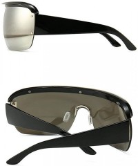 Oversized Sunglasses Oversized Square Glasses Designer - Silver - CY18YZZ4KHN $13.94
