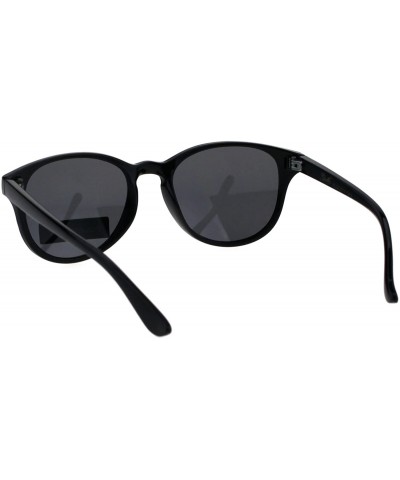 Rectangular Polarized Womens Keyhole Mod Classic Thin Plastic Horn Rim Sunglasses - All Black - CU18EGWD36O $23.71