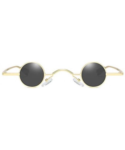 Round UV Protection Sunglasses for Women Men Full rim frame Round Plastic Lens and Frame Sunglass - Gold - CL190362GEG $11.40