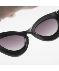 Oversized Oversized Cat Eye Sunglasses for Women Polarized Trendy Mirrored Lens Driving Fishing UV Protection Eyeglass - C619...