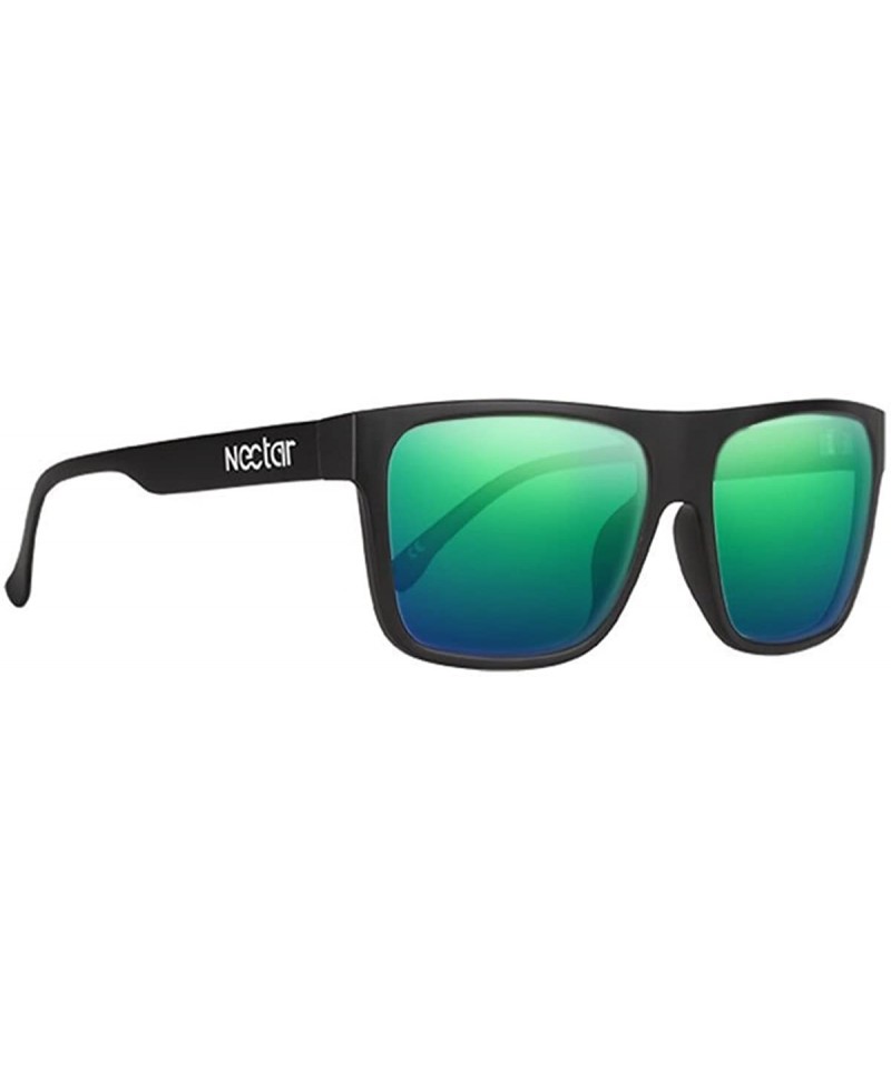 Square Modern Flat Top Black Flex Frame Polarized Sunglasses - The Empire - C2182ER0OWU $36.14