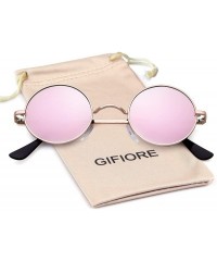 Round John Lennon Glasses Round Polarized Sunglasses Hippie Glasses for Women Men - CO18LUXC6H6 $10.31