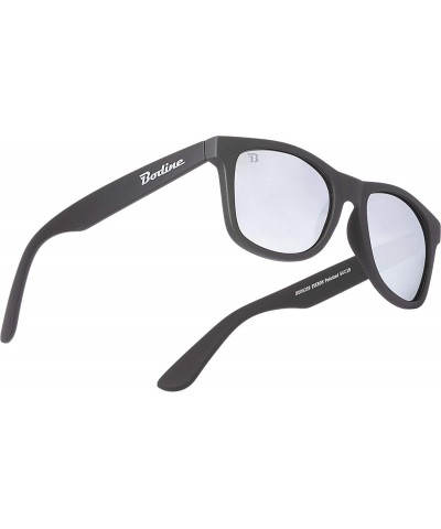 Wayfarer Everon Polarized Sunglasses for Men and Women - Black - Silver Mirror - C118OTIL559 $25.77