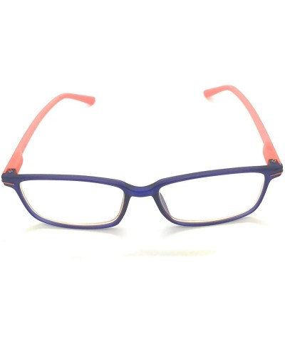 Wayfarer Computer Reading Glasses Reduce Eyestrain-Anti Blue Rays-UV Protection - Orange - CY18NRQZ948 $11.26