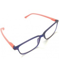 Wayfarer Computer Reading Glasses Reduce Eyestrain-Anti Blue Rays-UV Protection - Orange - CY18NRQZ948 $11.26
