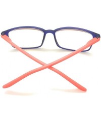 Wayfarer Computer Reading Glasses Reduce Eyestrain-Anti Blue Rays-UV Protection - Orange - CY18NRQZ948 $11.26