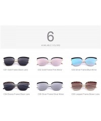 Oversized DESIGN Women Classic Cat Eye Sunglasses 100% UV Protection C03 Blue - C03 Blue - CO18YZW8AN9 $15.17