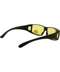 Sport Fit Over Wrap Sunglasses w/ Super Dark Polarized Lens - Size Medium Wear Over - Matte Black - CB186S6XKXQ $15.10