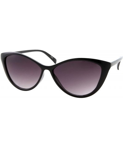 Cat Eye Cat Eye Sunglasses Thin Frame Vintage Retro for Women - Black - CW18G2E5T3R $19.37