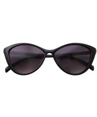 Cat Eye Cat Eye Sunglasses Thin Frame Vintage Retro for Women - Black - CW18G2E5T3R $9.42