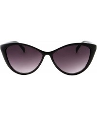 Cat Eye Cat Eye Sunglasses Thin Frame Vintage Retro for Women - Black - CW18G2E5T3R $9.42