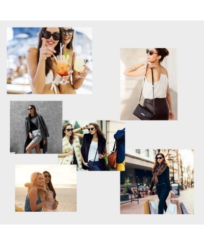 Cat Eye Cat Eye Sunglasses Thin Frame Vintage Retro for Women - Black - CW18G2E5T3R $9.42
