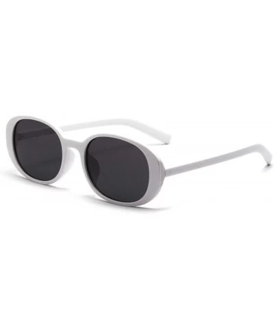 Round Sunglasses Glasses Decoration Accessories - White With Black - CJ198W5RIQT $55.40