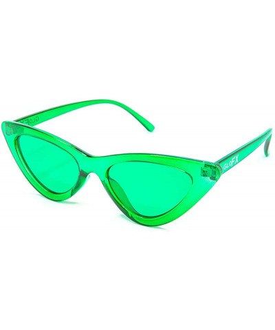 Oversized Green Color Therapy Glasses - Cat Eye - Chromotherapy Migraine Chronic Pain Green Light Fashion Glasses - C218LL6HW...