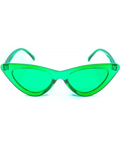 Oversized Green Color Therapy Glasses - Cat Eye - Chromotherapy Migraine Chronic Pain Green Light Fashion Glasses - C218LL6HW...
