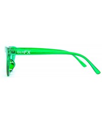 Oversized Green Color Therapy Glasses - Cat Eye - Chromotherapy Migraine Chronic Pain Green Light Fashion Glasses - C218LL6HW...