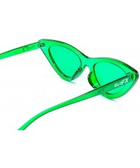 Oversized Green Color Therapy Glasses - Cat Eye - Chromotherapy Migraine Chronic Pain Green Light Fashion Glasses - C218LL6HW...