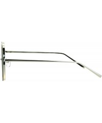 Round Retro Old School Rimless Clear Lens Round Metal Rim Eye Glasses - Silver - C7184M4GOK0 $24.52