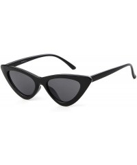 Rimless Retro Vintage Cateye Sunglasses for Women Clout Goggles Plastic Frame Glasses - Black&pink - CM18EZS9KSK $15.47