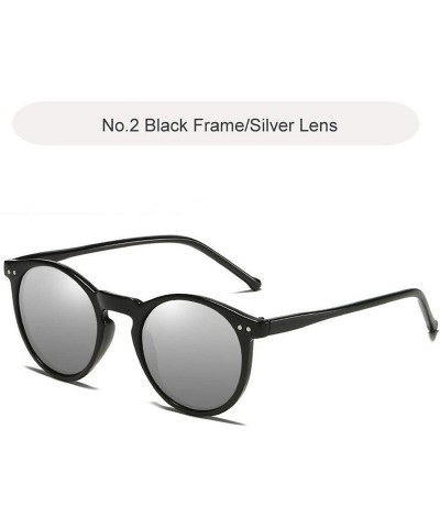 Oval Polarized Sunglasses Men Women Retro Round Sun Glasses Vintage Goggles UV400 Oculos Gafas De Sol - CW19852O7YM $32.91