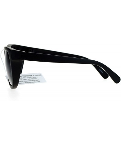 Rectangular Unique Wind Breaker Side Visor Horn Rim Horned Sunglasses - Matte Black - C21297IUE8F $8.37